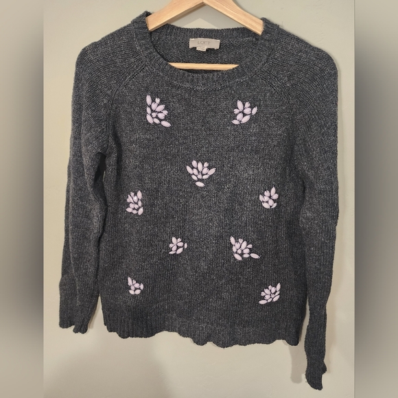 LOFT Sweater with Beaded Detail - Picture 1 of 3